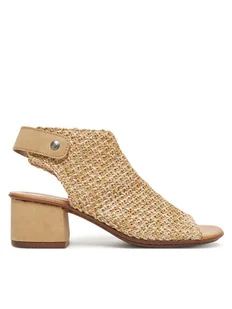 Rieker Sandały 64670-60 Beżowy - Sandały damskie - miniaturka - grafika 1