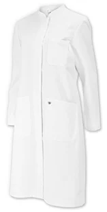 BP 1614-485-21-54n płaszcz dla kobiet, długi rękaw, stójka, 215,00 g/m² mieszanka materiału, kolor biały,54n - Płaszcze damskie - miniaturka - grafika 1