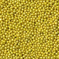 Dodatki do ciast w proszku - PEREŁKI CUKROWE METALICZNE złote jasne 5mm - 25g - miniaturka - grafika 1