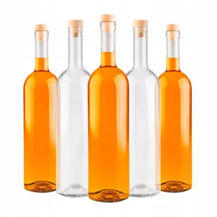 5x Butelki szklane + KORKI FUTURA 1000ml 1l na nalewki wino soki syrop cydr - Domowy wyrób alkoholu - miniaturka - grafika 1