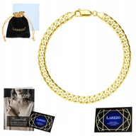 Bransolety męskie - Bransoletka Złota Męska Pancerka Klasyczna Kubańska Cuban Pełna Gruba 4 mm - miniaturka - grafika 1