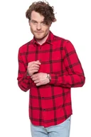 Koszule męskie - Męska Koszula Wrangler Ls 1Pkt Shirt Crimson Red W5A1T2X51-S - miniaturka - grafika 1