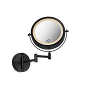 Lampy ścienne - QAZQA Okrągły czarny przełącznik ciśnienia do lustra do makijażu - Vicino 98455 - miniaturka - grafika 1