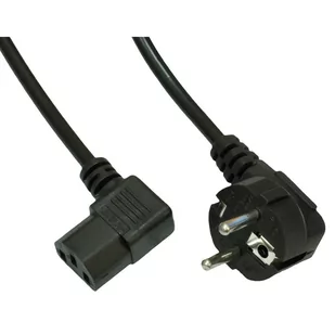 Akyga Kabel zasilający AK-PC-02A CEE 7/7 IEC C13 kątowy 250V/50Hz 10A 1,5m czarny - Kable komputerowe i do monitorów - miniaturka - grafika 1