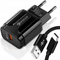 Ładowarki do telefonów - UNIWERSALNA SZYBKA ŁADOWARKA SIECIOWA KOSTKA 20W + KABEL 1M / USB-C TYPE C - miniaturka - grafika 1
