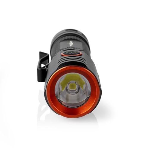Latarka LED - zasilanie bateryjne - 3,7 V DC - 20 W - Wbudowane baterie litowo-jonowe w zestawie - Możliwość ponownego ładowania - Znamionowy strumień świetlny: 2000 lm - Zakres światła: 180 m - Kąt