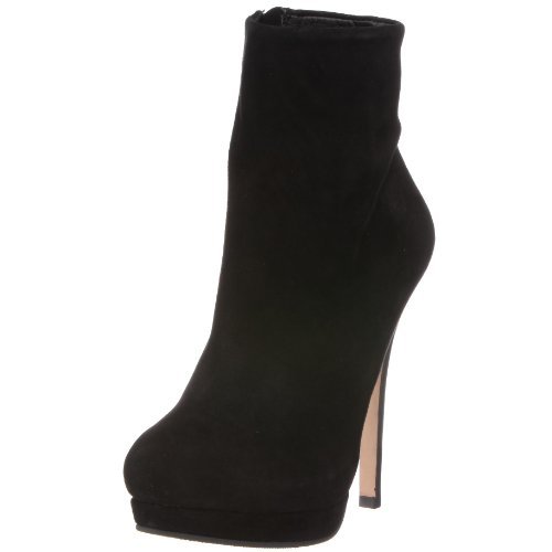 Buffalo London 110144 17043-728 KID SUEDE MINK 02, kozaki damskie, czarny - Czarny Czarny 01-37 eu