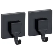 Ręczniki - Zestaw 2 haczyków na ręczniki QUADRO, montaż bez wiercenia - miniaturka - grafika 1