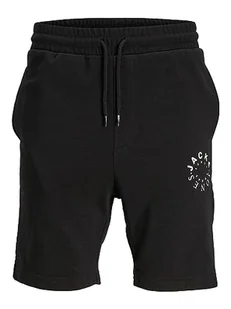 JACK&JONES PLUS Męskie szorty dresowe Jpstwarrior w Pls, czarny, 48 - Spodenki damskie - miniaturka - grafika 1