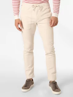 Spodnie sportowe męskie - Tommy Hilfiger - Spodnie dresowe męskie  Bleecker, beżowy - grafika 1