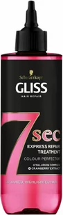 Pielęgnacja regenerująca do włosów Schwarzkopf Gliss 7 Sec Express Color 200 ml (8015700164633) - Maski do włosów - miniaturka - grafika 1