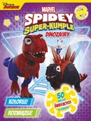 Książki edukacyjne - Koloruj! Rozwiązuj! 50 naklejek świecących w ciemności. Dinozaury. Marvel Spidey i Super-kumple - miniaturka - grafika 1