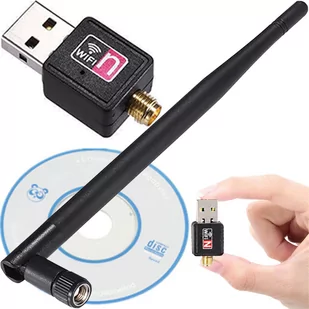 Karta Sieciowa Wifi Usb Wi-Fi Adapter + Antena Pl - Moduły wifi i przekaźniki sygnału - miniaturka - grafika 1