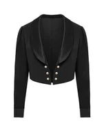 Marynarki i żakiety damskie - Krótka Marynarka ze złotymi guzikami - miniaturka - grafika 1