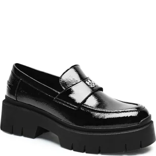 HUGO Skórzane loafersy Kris - Półbuty damskie - miniaturka - grafika 1