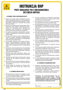 IAC06 INSTRUKCJA BHP PRZY OBSŁUDZE PIŁY MECHANICZNEJ DO CIĘCIA METALI, FN - FOLIA SAMOPRZYLEPNA; (245X350MM) - Instrukcje stanowiskowe BHP - miniaturka - grafika 1