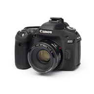 Akcesoria fotograficzne - EasyCover osłona gumowa dla Canon 80D czarna - miniaturka - grafika 1