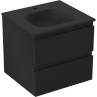 Szafki łazienkowe - Mexen Orio szafka łazienkowa 50 cm z umywalką Vela, 2 szuflady, czarna mat - 91A10-05047-2-BFF71-W23M71 - miniaturka - grafika 1