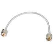 Krótkofalówki - Przedłużka jumper wtyk UHF/ wtyk UHF 0,3m biały - miniaturka - grafika 1