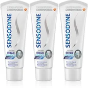Pasty do zębów - Sensodyne Repair & Protect Whitening wybielająca pasta do zębów dla wrażliwych zębów 3x75 ml - miniaturka - grafika 1