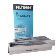 Filtry kabinowe - Filtron Filtr, wentylacja przestrzeni pasażerskiej K 1160A-2x K 1160A-2x - miniaturka - grafika 1