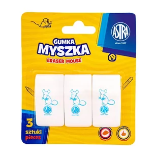 Gumka Myszka Astra 3 Szt. - Gumki biurowe - miniaturka - grafika 1