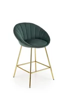 Taborety i hokery - Hoker do kuchni H112, glamour, zielony, tapicerowany - miniaturka - grafika 1