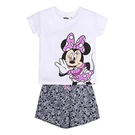 Spodenki damskie - CERDÁ LIFE'S LITTLE MOMENTS 2-częściowy komplet garnituru dla dziewczynek (t-shirt + szorty) | ze 100% bawełny z nadrukiem Minnie Mouse - oficjalna licencja Disney, biały, normalny, biały., jeden - miniaturka - grafika 1
