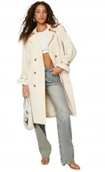 Płaszcze damskie - TRENDYOL BEŻOWY KLASYCZNY PŁASZCZ DO KOLAN Z KLAPAMI 32 5AA - miniaturka - grafika 1