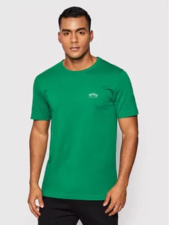 Koszulki męskie - Hugo Boss T-Shirt Tee Curved 50412363 Zielony Regular Fit - grafika 1