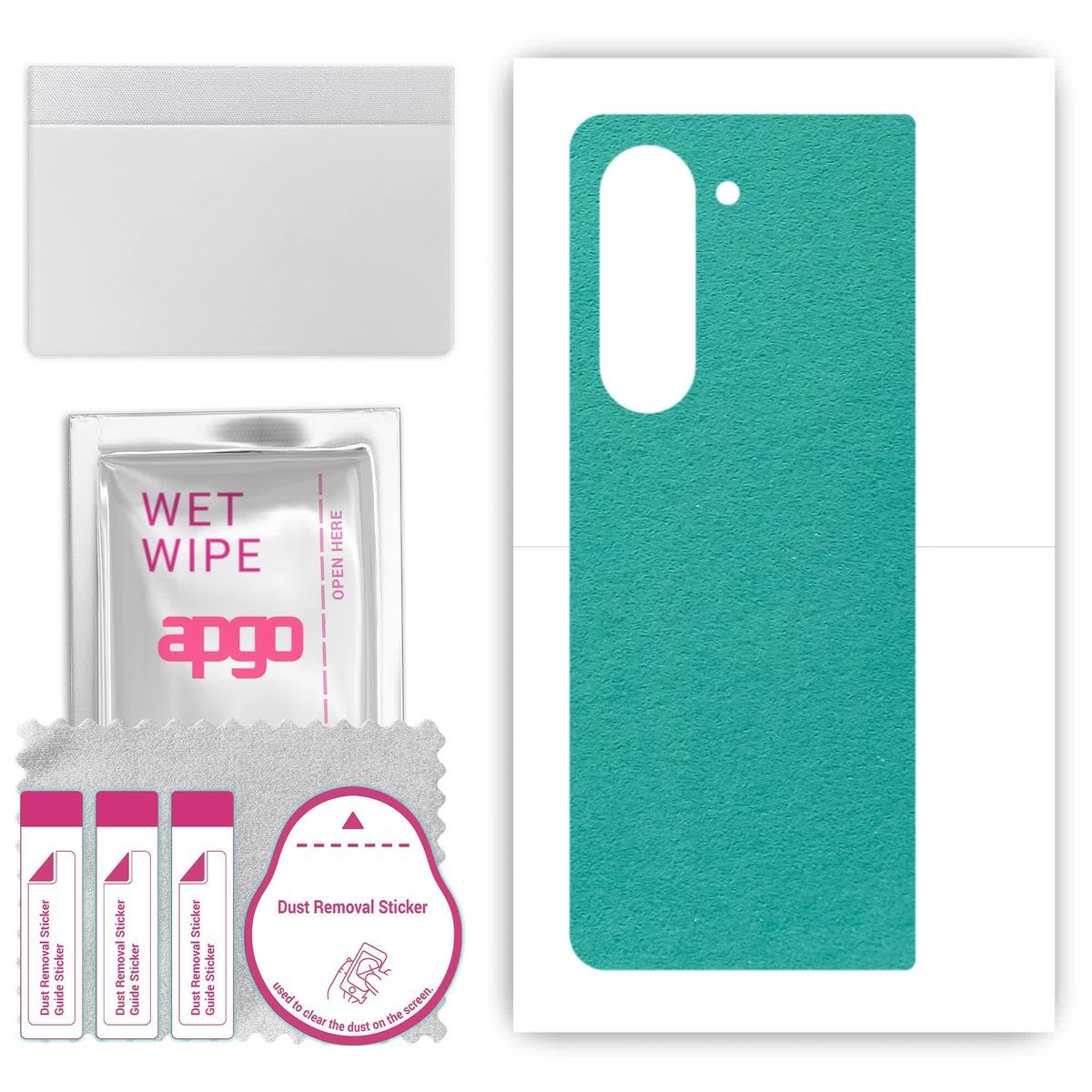 Folia naklejka skórka strukturalna na TYŁ Zamsz do Samsung Galaxy Z Fold 5 - Zamsz Miętowy - apgo SKINS