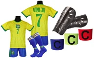 Piłka nożna - VINI JR komplet sportowy strój piłkarski BRAZYLIA dla dzieci + dodatki - miniaturka - grafika 1