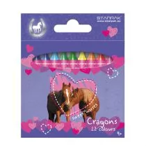 Starpak Kredki woskowe 12 kolorów Horses - Przybory szkolne - miniaturka - grafika 2