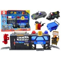 Rozkładany tor z garażem w walizce światło dźwięk Leantoys - Tory, garaże, parkingi - miniaturka - grafika 1