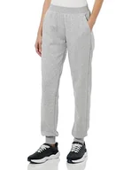 Spodnie damskie - Emporio Armani Damskie spodnie dresowe z mankietami Iconic Terry, jasnoszary melanżowy, XS - miniaturka - grafika 1