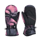 Rękawiczki - Rękawice dziecięce Roxy Jetty Girl narciarskie czarne w kwiaty-L - miniaturka - grafika 1