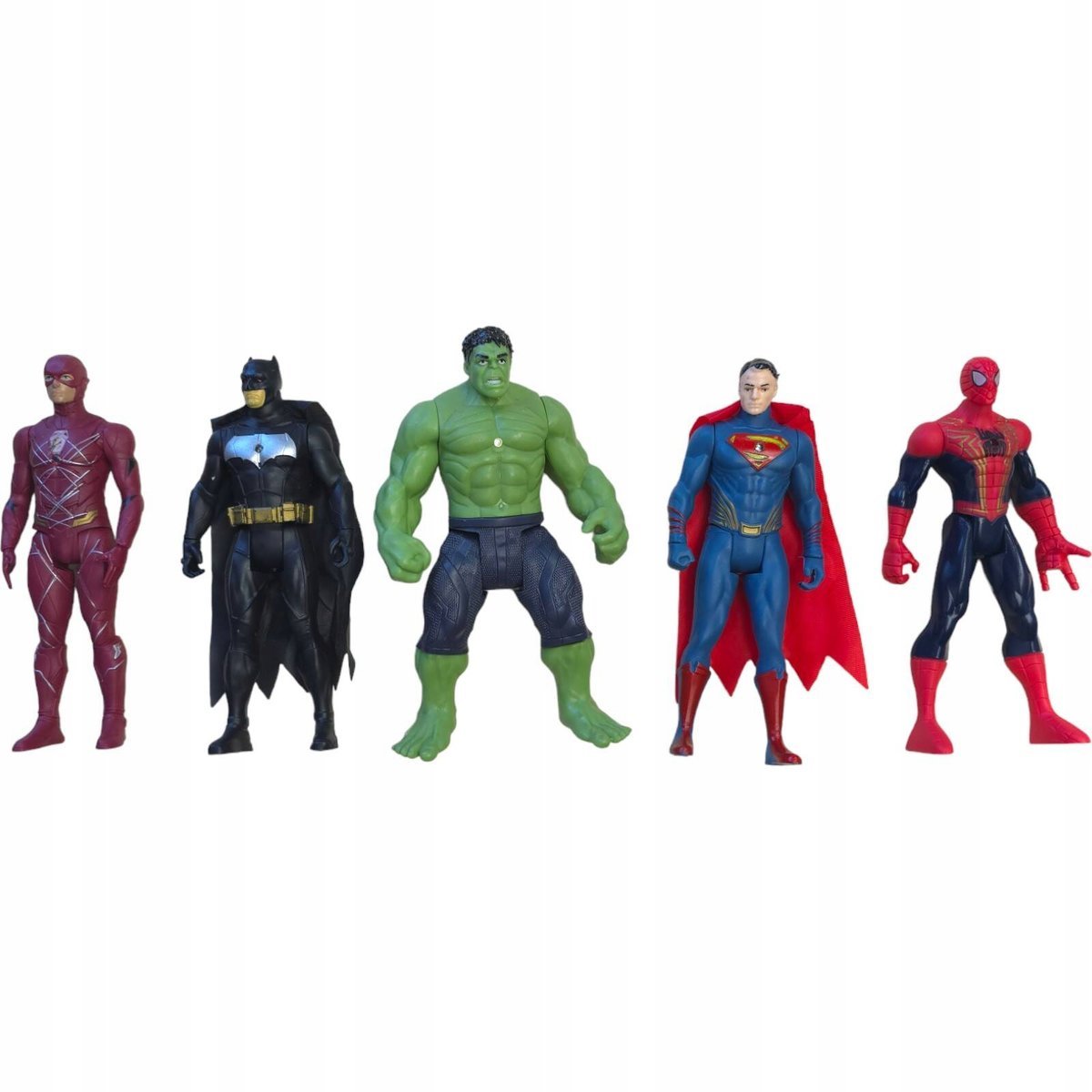 FIGURKI AVENGERS DUŻY ZESTAW 5w1 FIGURKA SPIDERMAN BATMAN HULK SUPERMAN