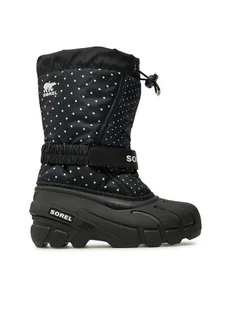 Sorel Śniegowce Flurry™ Print 2114091010 Czarny - Buty dla dziewczynek - miniaturka - grafika 1