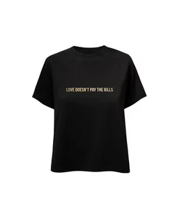 Koszulki i topy damskie - T-shirt love black - grafika 1