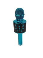 Instrumenty muzyczne dla dzieci - MIKROFON BEZPRZEWODOWY BLUETOOTH FEDE WS-858L NIEBIESKO-CZARNY - miniaturka - grafika 1