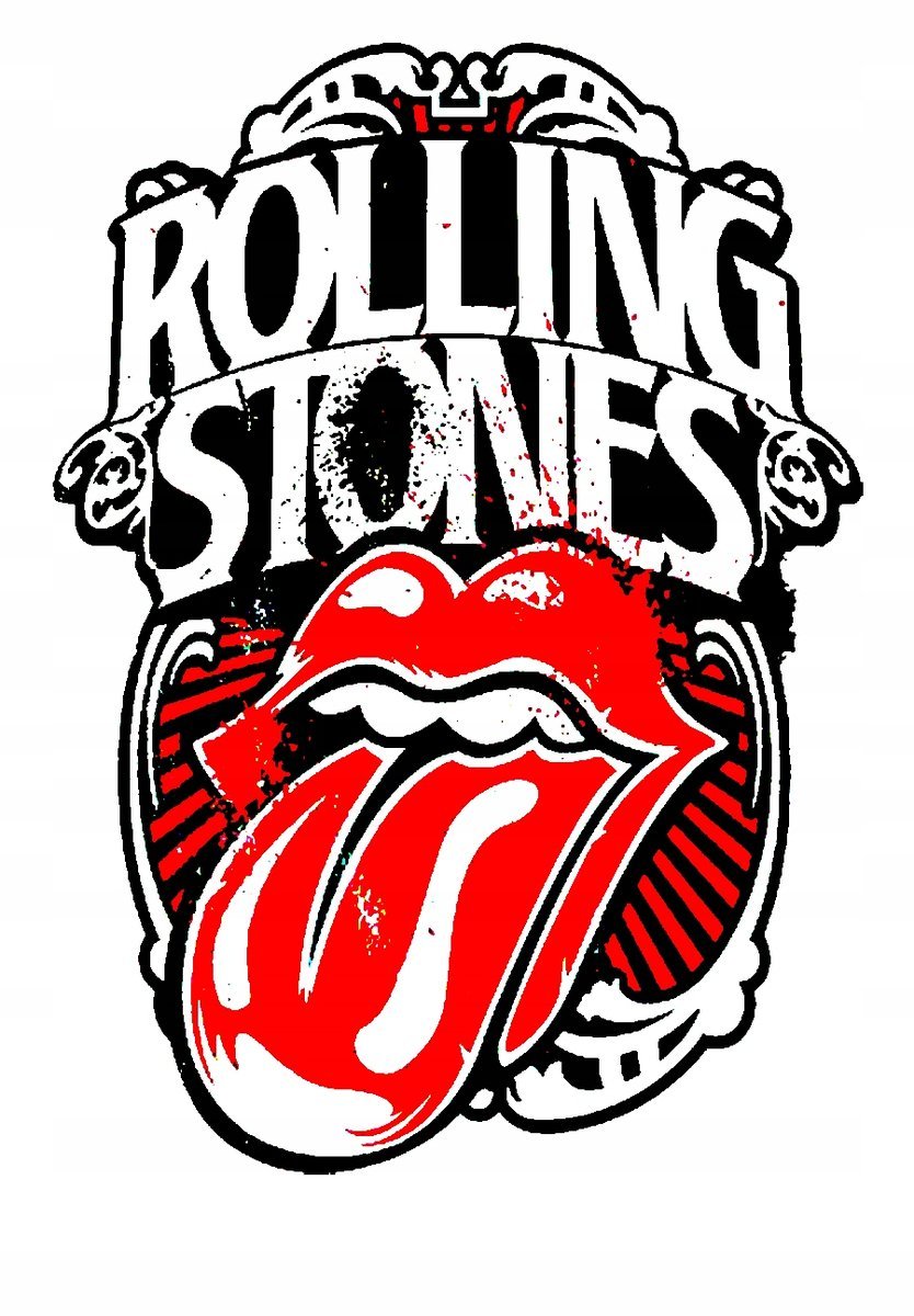 PODKŁADKA POD MYSZ Nadruk 22x18cm The Rolling Stones - Lips Tekst Prezent