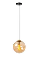 Lampy sufitowe - Monsaraz lampa wisząca 1-punktowa czarna/bursztynowa 45493/30/62 - miniaturka - grafika 1