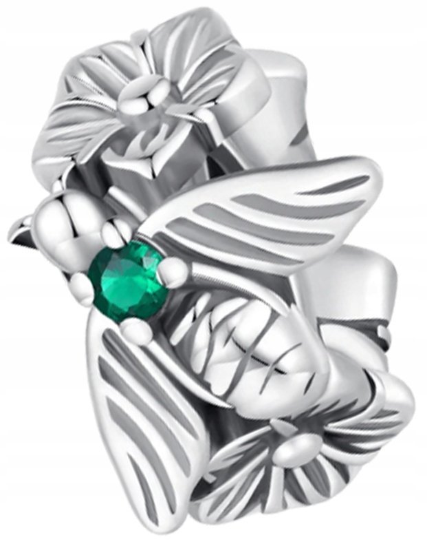 Charms Zawieszka Charms Srebro 925 Kwiaty Owad Trusky