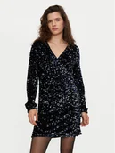 Sukienki - Pieces Sukienka koktajlowa 17133626 Czarny Slim Fit - miniaturka - grafika 1