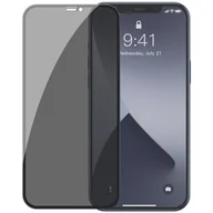 Szkła hartowane na telefon - Baseus Baseus 2x Szkło hartowane 0,3 mm Anti Spy z ramką na cały ekran iPhone 12 Pro / iPhone 12 Czarny (SGAPIPH61P-TG01) - iPhone 12 iPhone 12 Pro SGAPIPH61P-TG01 - miniaturka - grafika 1