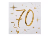 Dekoracje i nakrycia stołu na imprezę - SAN Serwetki na siedemdziesiąte urodziny - 12,5 cm - 20 szt. S6159-70 - miniaturka - grafika 1