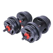 Hantle i ciężarki - Zestaw hantli PURE2IMPROVE P2I202340 (2 x 10 kg) - miniaturka - grafika 1