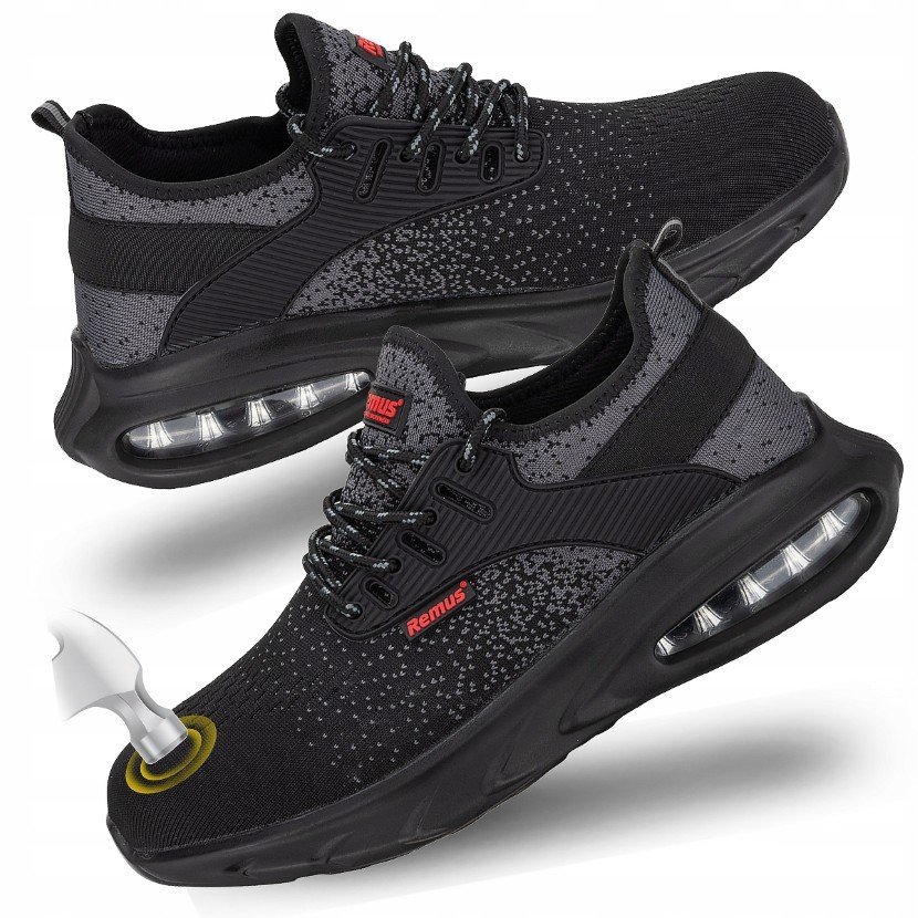 BUTY ROBOCZE komfortowe z metalowym PODNOSKIEM ODDYCHAJĄCE sportowe PÓŁBUTY