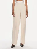 Spodnie damskie - Patrizia Pepe Spodnie materiałowe 8P0576/A375-B788 Beżowy Regular Fit - miniaturka - grafika 1