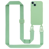 Etui i futerały do telefonów - Łańcuszek Etui Do Apple iPhone 13 Pokrowiec w LIQUID JASNO ZIELONY Silicone TPU Obudowa Ochronny Cadorabo - miniaturka - grafika 1